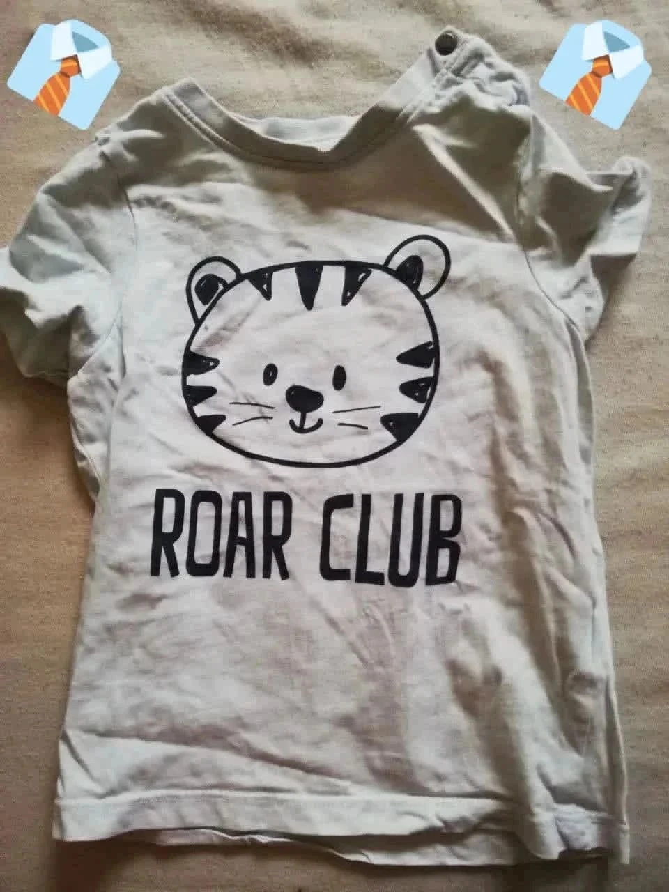 Orchestra T-shirt bébé 18-24 mois (86 cm) Bon état - blanc motif chat ROAR CLUB